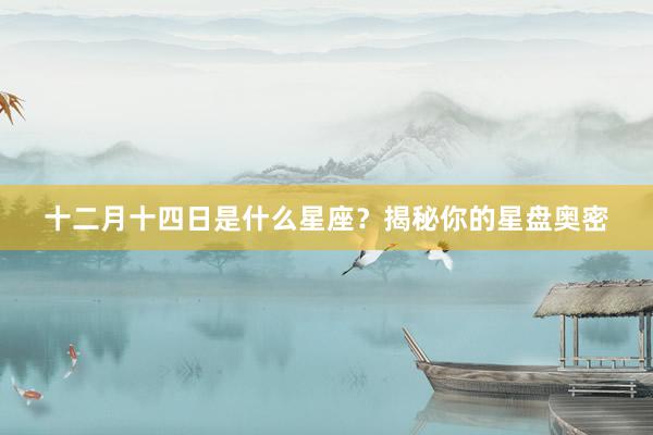 十二月十四日是什么星座？揭秘你的星盘奥密